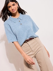 أزرق شاحب - Friends Like These البلوزة المحبوكة - صورة 3 من 4