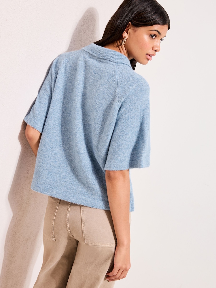 أزرق شاحب - Friends Like These البلوزة المحبوكة - صورة 4 من 4