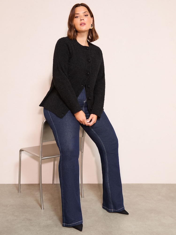 أسود - Friends Like These Boucle Cardigan - صورة 1 من 5 أسود - Friends Like These Boucle Cardigan - صورة 1 من 5