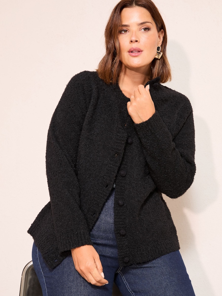 أسود - Friends Like These Boucle Cardigan - صورة 2 من 5 أسود - Friends Like These Boucle Cardigan - صورة 2 من 5