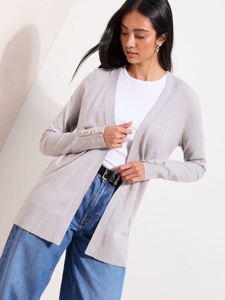 אפור מלאנז' - Friends Like These קרדיגן בגזרה ארוכה - תמונה 1 מתוך 4 אפור מלאנז' - Friends Like These קרדיגן בגזרה ארוכה - תמונה 1 מתוך 4