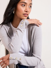 אפור מלאנז' - Friends Like These קרדיגן בגזרה ארוכה - תמונה 2 מתוך 4