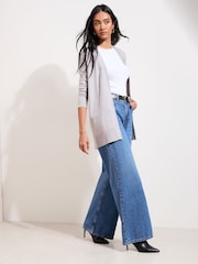 אפור מלאנז' - Friends Like These קרדיגן בגזרה ארוכה - תמונה 3 מתוך 4