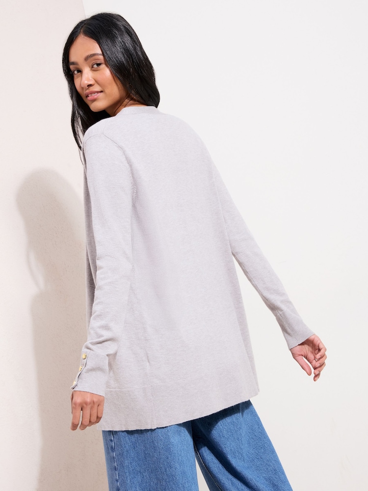 אפור מלאנז' - Friends Like These קרדיגן בגזרה ארוכה - תמונה 4 מתוך 4 אפור מלאנז' - Friends Like These קרדיגן בגזרה ארוכה - תמונה 4 מתוך 4