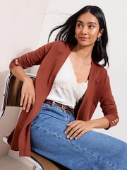 חום חלודה - Friends Like These קרדיגן בגזרה ארוכה - תמונה 1 מתוך 5