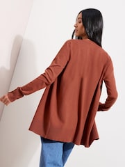 חום חלודה - Friends Like These קרדיגן בגזרה ארוכה - תמונה 5 מתוך 5