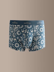 Blue/Green Palm Print Modal - بوكسر قصير Signature من Motionflex - صورة 5 من 8