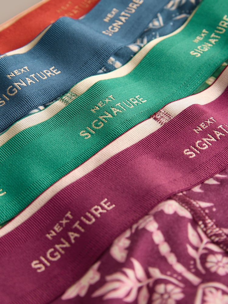 Blue/Green Palm Print Modal - بوكسر قصير Signature من Motionflex - صورة 8 من 8 Blue/Green Palm Print Modal - بوكسر قصير Signature من Motionflex - صورة 8 من 8