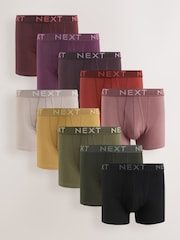 Rich Blue/ Red 10 pack A-Front Boxers - Image 1 of 14