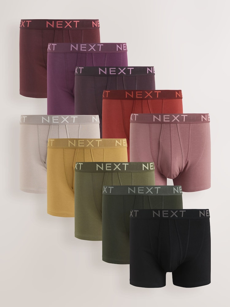 Rich Blue/ Red 10 pack A-Front Boxers - Image 1 of 14