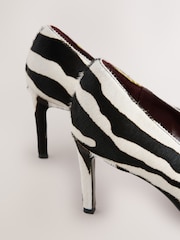 Zebra Pony Hair Forever Comfort® Leather Highcut Court Heels - Image 10 of 11