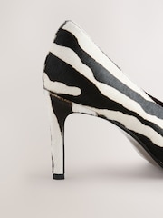 Zebra Pony Hair Forever Comfort® Leather Highcut Court Heels - Image 11 of 11
