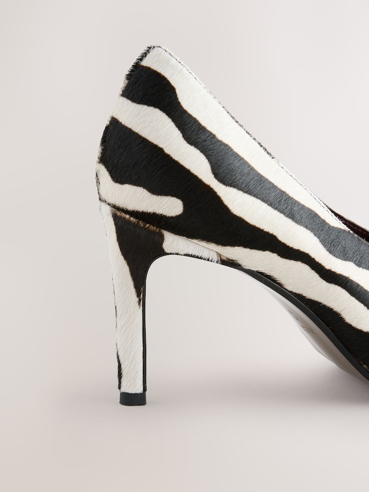 Zebra Pony Hair Forever Comfort® Leather Highcut Court Heels - Image 11 of 11