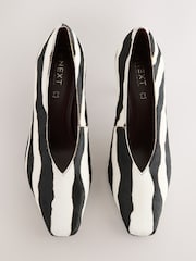 Zebra Pony Hair Forever Comfort® Leather Highcut Court Heels - Image 8 of 11