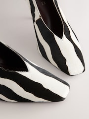 Zebra Pony Hair Forever Comfort® Leather Highcut Court Heels - Image 9 of 11