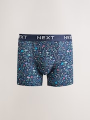 Blue/Green Floral Print 5 Pack Trunk Boxers - Image 2 of 10