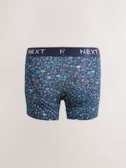 Blue/Green Floral Print 5 Pack Trunk Boxers - Image 3 of 10