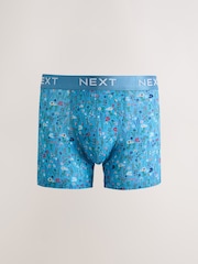 Blue/Green Floral Print 5 Pack Trunk Boxers - Image 5 of 10