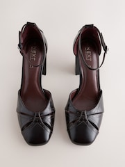 Berry Red Forever Comfort® Leather Block Heels With Ankle Strap - Image 6 of 9