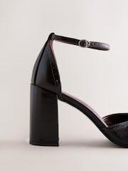 Berry Red Forever Comfort® Leather Block Heels With Ankle Strap - Image 7 of 9