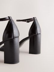 Berry Red Forever Comfort® Leather Block Heels With Ankle Strap - Image 9 of 9