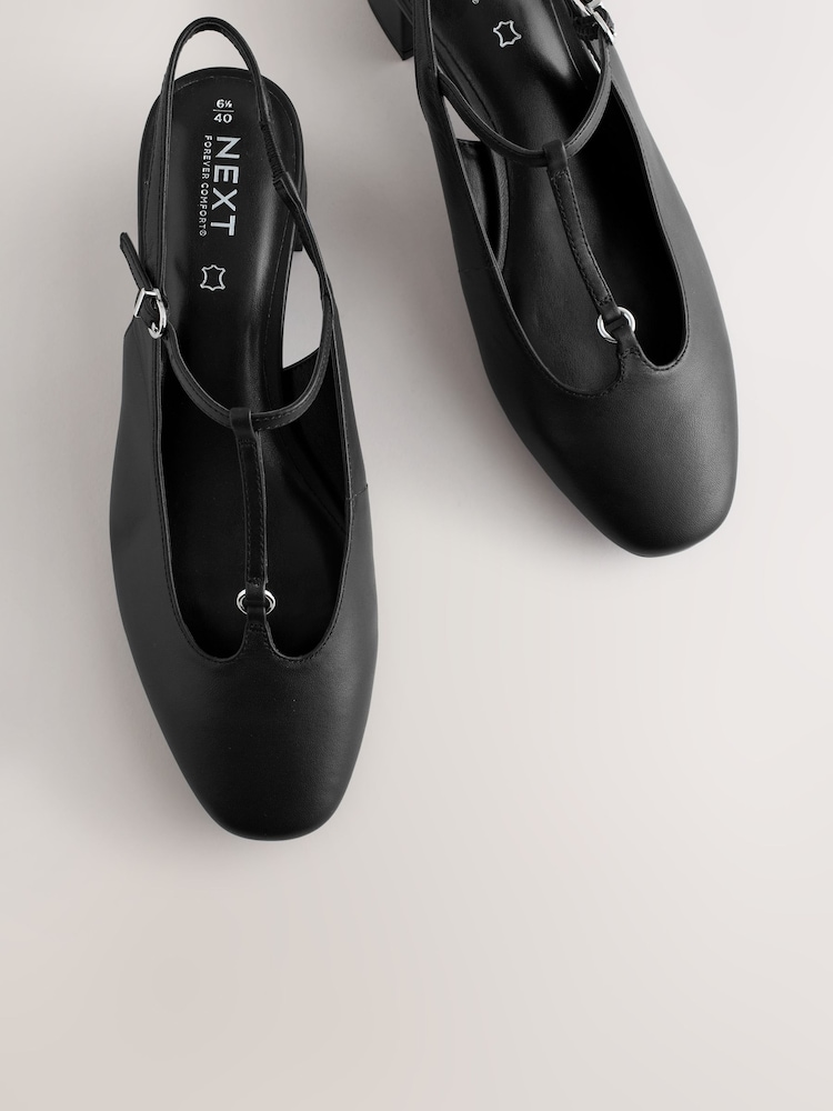Negro - Forever Comfort® Leather Slingback Block Heels - Imagen 9 de 9 Negro - Forever Comfort® Leather Slingback Block Heels - Imagen 9 de 9