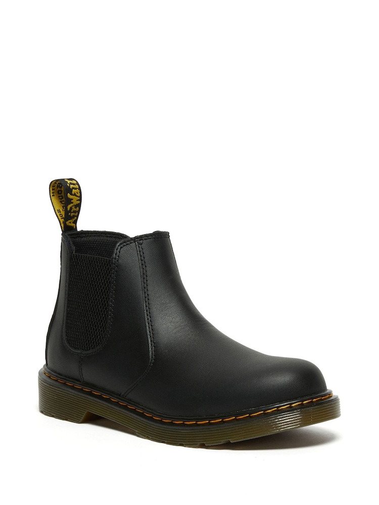Dr. Martens Black Junior 2976 Softy Leather Chelsea Boots - Image 1 of 5 Dr. Martens Black Junior 2976 Softy Leather Chelsea Boots - Image 1 of 5