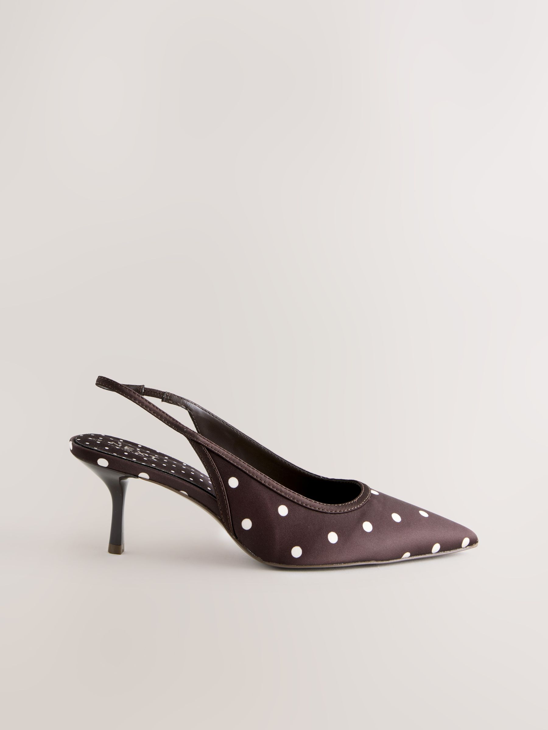 Buy Chocolate Brown Forever Comfort® Polka Dot Point Slingback