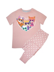 Brands In Pink Disney SuperKitties Heart Pyjamas - Image 3 of 4