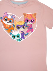 Brands In Pink Disney SuperKitties Heart Pyjamas - Image 4 of 4