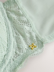 Green DD+ Pad Balcony Lace Bra - Image 9 of 9
