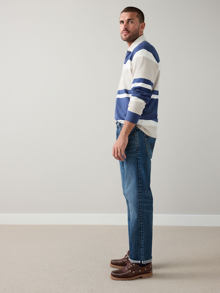 Mid Blue Regular Tapered Fit Signature Japanese Selvedge Denim Jeans - Image 7 of 7 Mid Blue Regular Tapered Fit Signature Japanese Selvedge Denim Jeans - Image 7 of 7