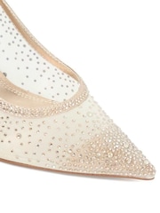 Dune London Gold Brightest Embellished Hotfix Court Heels - Image 6 of 6