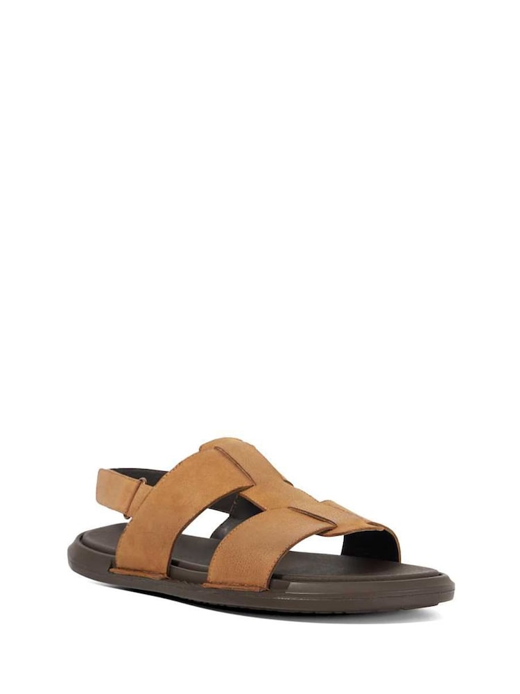 Dune London Brown Izan Flexi Sole Fisherman Sandals - Image 1 of 5 Dune London Brown Izan Flexi Sole Fisherman Sandals - Image 1 of 5