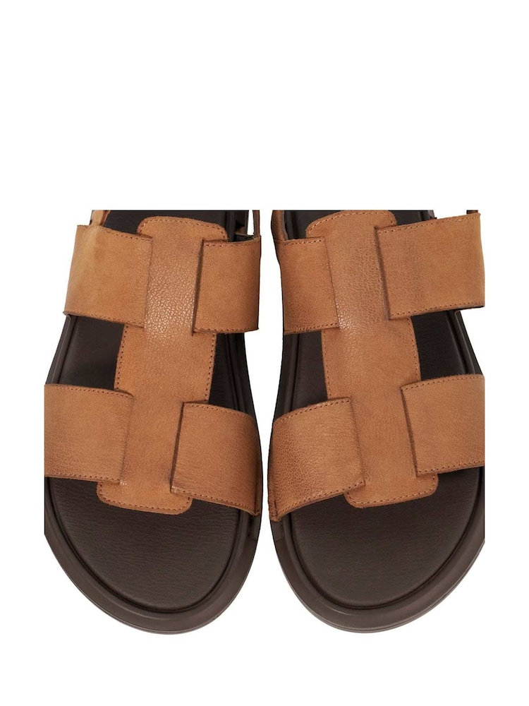 Dune London Brown Izan Flexi Sole Fisherman Sandals - Image 5 of 5 Dune London Brown Izan Flexi Sole Fisherman Sandals - Image 5 of 5