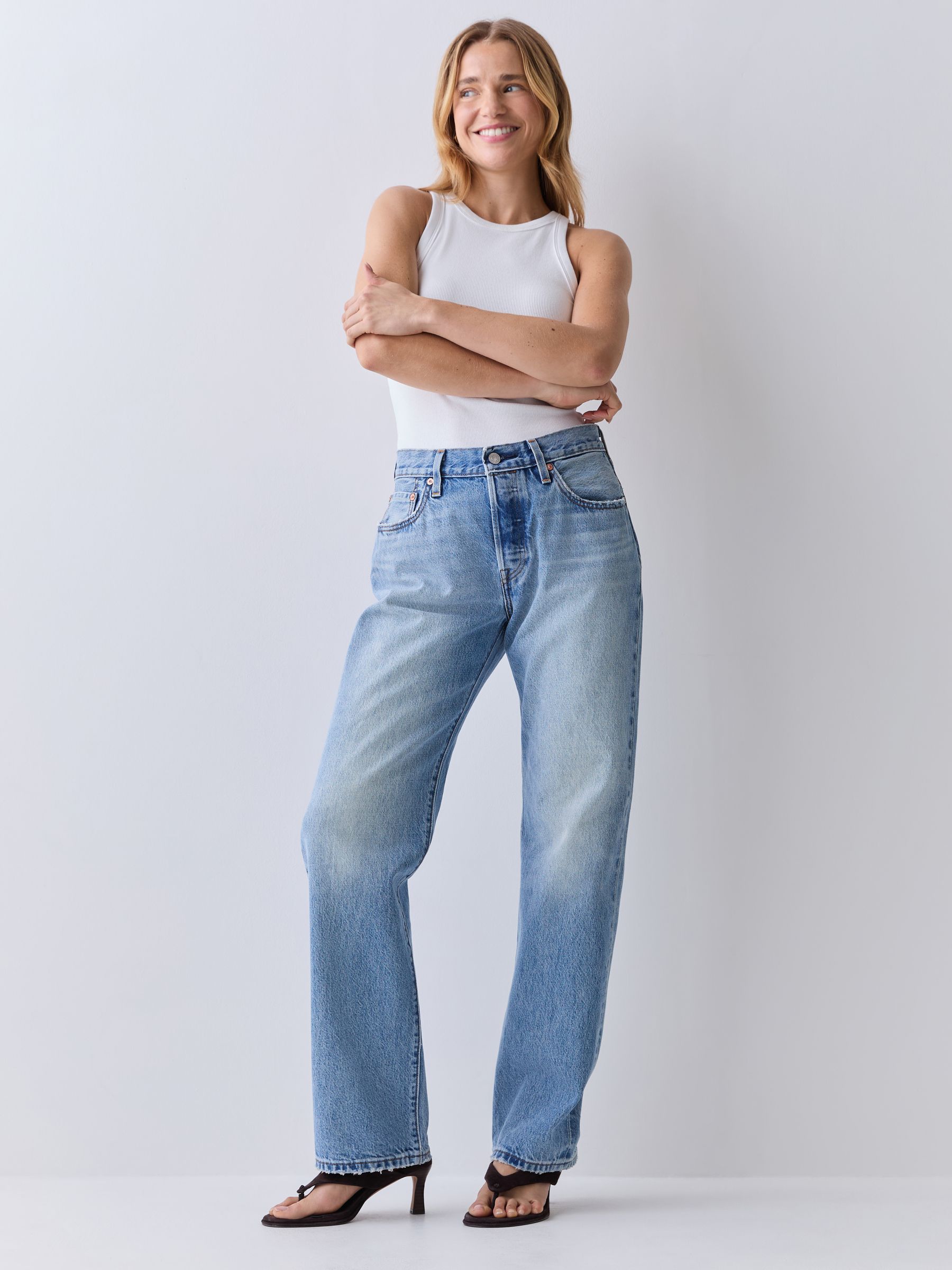 Buy Levi's® Hallowed Hour Blue 501® Straight Loose 90's Jeans from