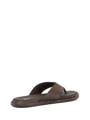 Dune London Brown Inside Flexi Sole Comfort Toe Post Sandals - Image 1 of 5