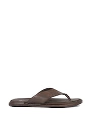 Dune London Brown Inside Flexi Sole Comfort Toe Post Sandals - Image 2 of 5
