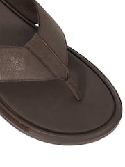 Dune London Brown Inside Flexi Sole Comfort Toe Post Sandals - Image 5 of 5