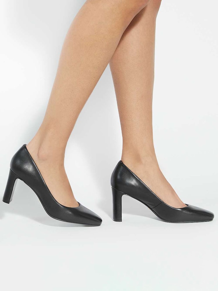 Dune London Black Arriving Comfort Mid Block Heels - Image 1 of 6
