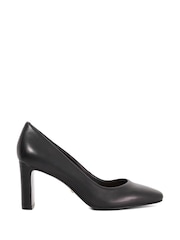 Dune London Black Arriving Comfort Mid Block Heels - Image 2 of 6