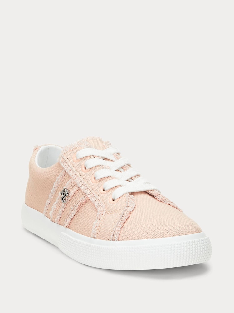 Lauren Ralph Lauren Pink Canvas Trainers - Image 2 of 4