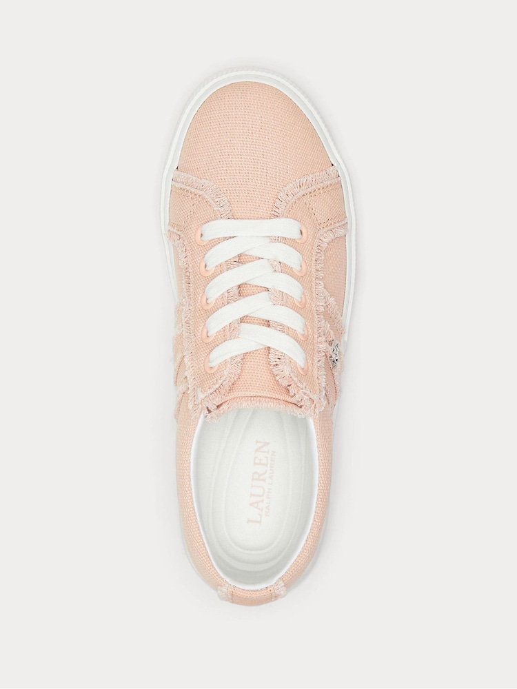 Lauren Ralph Lauren Pink Canvas Trainers - Image 4 of 4