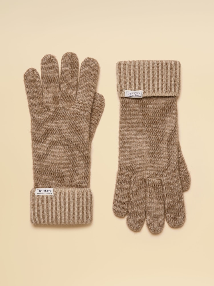 Joules Wren Oatmeal Gloves - Image 1 of 3 Joules Wren Oatmeal Gloves - Image 1 of 3