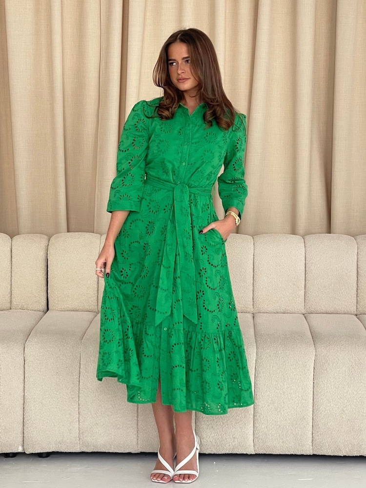 Girl In Mind Michelle Broidery Shirt Maxi Dress - صورة 1 من 1