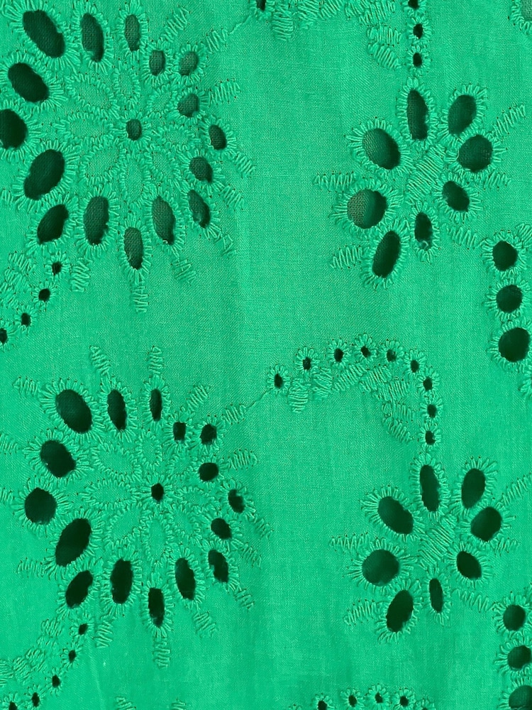 Girl In Mind Green Michelle Broidery Shirt Maxi Dress - Image 6 of 6