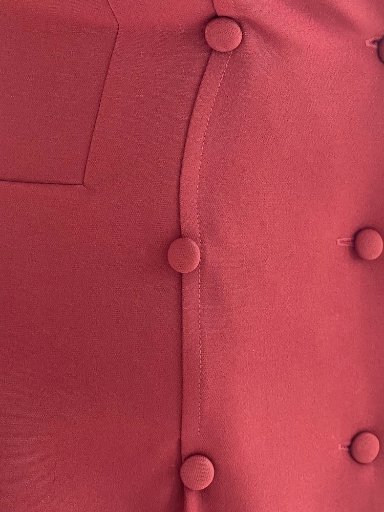 Girl In Mind Red Hazel Tailored Sleeveless Midi Dress - Image 2 of 6 Girl In Mind Red Hazel Tailored Sleeveless Midi Dress - Image 2 of 6