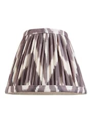 Gallery Home Pearl Grey Zigzag Printed Fabric Shade 16cm - Image 1 of 4