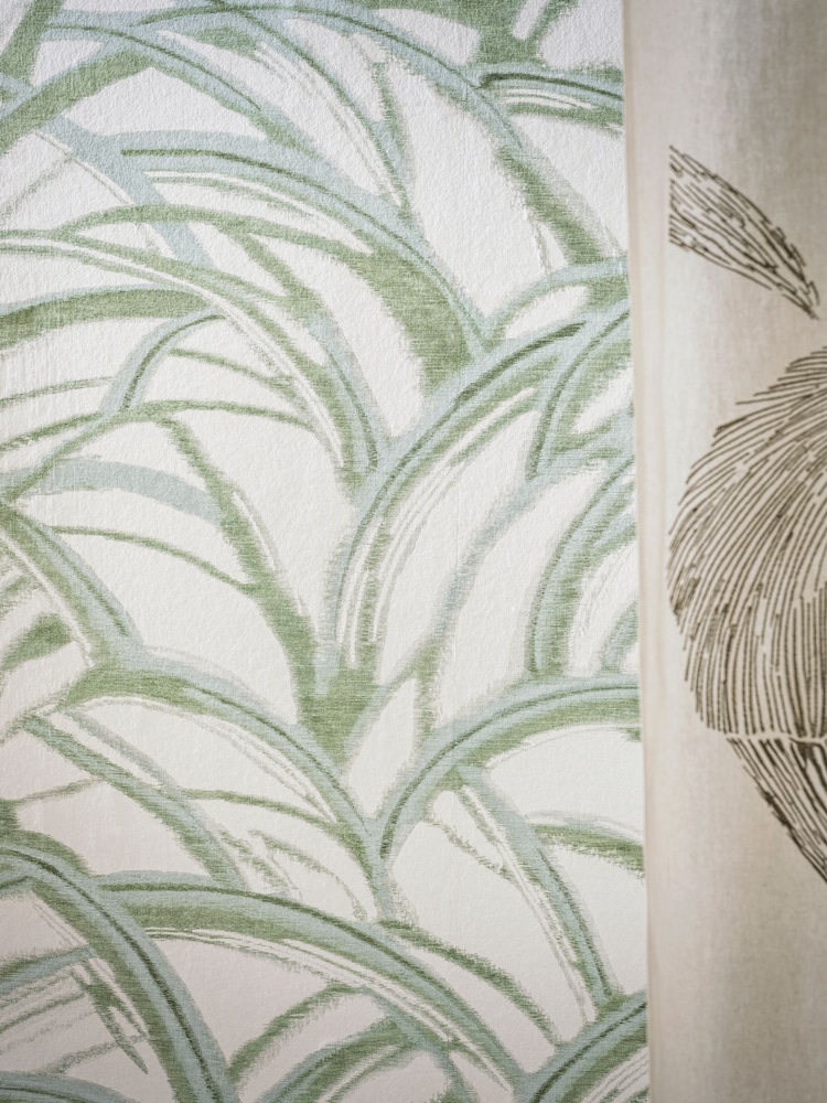 Harlequin Seaglass Evergreen Kimono Kasuri Wallcoverings 10M Wallpaper - Image 2 of 3