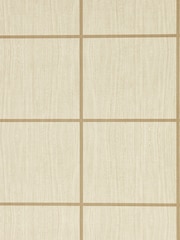 Harlequin Ash Taupe Gloss Wood Blocks Kasuri Wallcoverings 10M Wallpaper - Image 3 of 3